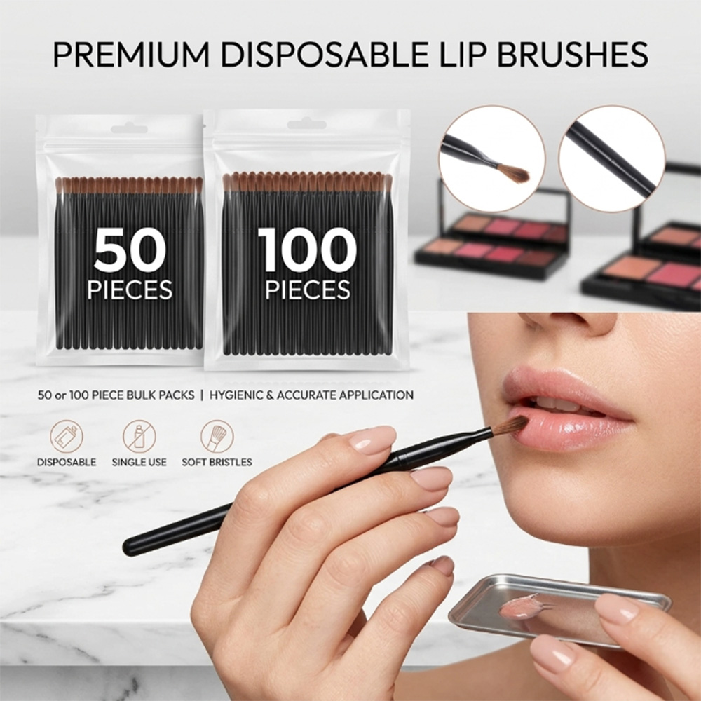 Makeup Beauty Set - 50/100 Buah Set Kuas Bibir Sekali