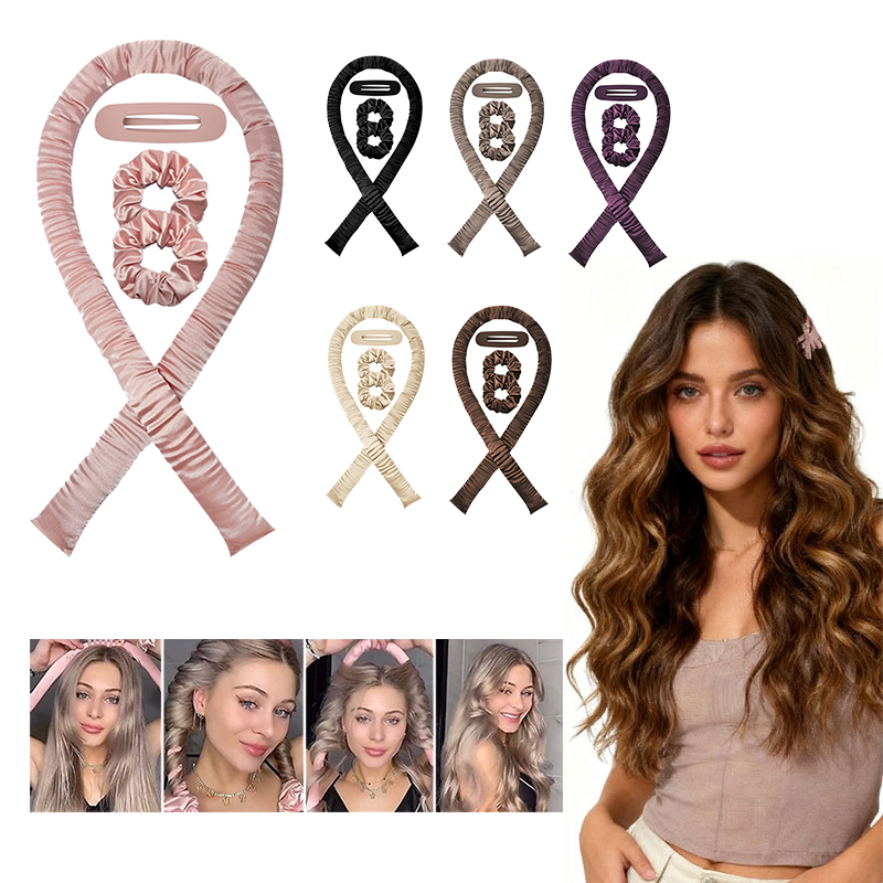Hair Curling Wand - 4 Buah Batang Pengeriting Tanpa Panas,