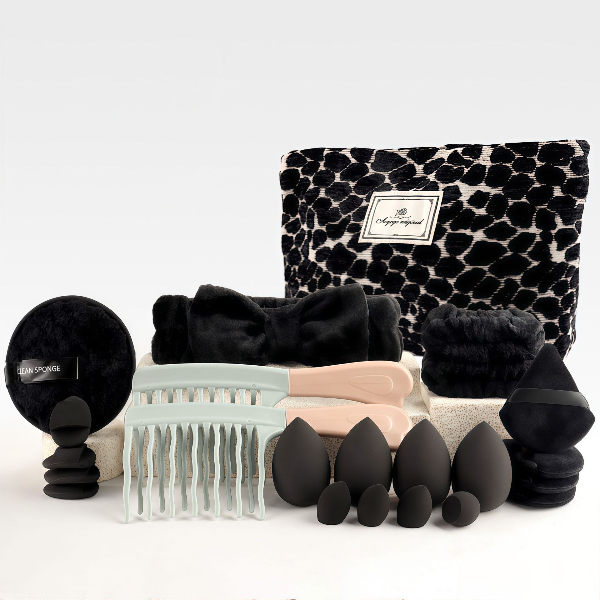 Set Kuas Makeup Gaya Chic deng - Makeup Beauty Set ulasan dan harga