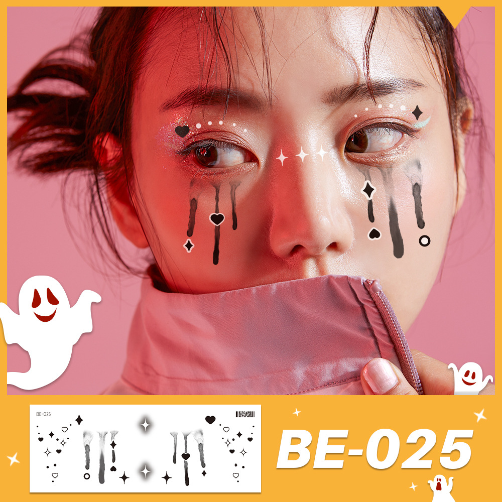 5Pcs Stiker Kecantikan Hallowe - Beauty Halloween Makeup ulasan dan harga