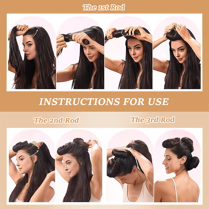 4pcs Alat Pengeriting Rambut T - Hair Curling Wand ulasan dan harga